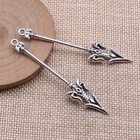 IFOCUS 10pcs/Lot ACGN Cosplay Sword, Gun, Sword And Halberd Charms For DIY Jewelry Making 69mm/2.72inch
