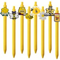 8Pcs Bee Neutral Pen Set,Black Ink Bumblebee Pen,Suitable for party gifts、School and office supplies given to teachers