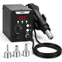 700-W-Heißluftpistolen-Lötstation für SMD, 3 voreingestellte Kanäle, digitales LED-Display, einstellbare Temperatur von 100–500 °C. ° C, PID-Stabilisierung
