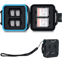 JJC 12 Slots Portable SD Micro SD Memory Card Case Water-Resistant TF Card Holder Storage Organizer for 8 Micro SD Card 4 SD
