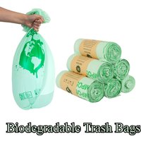 50PCS 6/8/10/30L Biodegradable Garbage Bags Household Compostable Garbage Bags Thickened Breakpoint Easy To Tear Garbage Bags