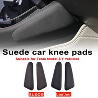 For Tesla Model 3 Model Y Suede Car Knee Pad Cushion Center Console Knee Pillow Leg Pad Thigh Support 모델3 모델y Intérieur 자동차용품