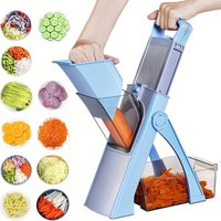 Hachoir à légumes et fruits réglable, accessoires de cuisine multifonctionnels avec 4 modes de coupe, coupe-dés et coupe-juliennes, outil de découpe efficace des aliments, gadget de cuisine pratique