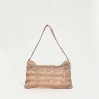 Casual Shiny Evening Banquet Bag Temperament Mini Glitter Shoulder Bag Small Purse Underarm Bag Rhinestone Hand Bag Women