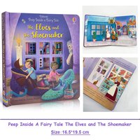Usborne Peep Inside A Fairy Tale The Elves and The Shoemaker Educational English Story Book for Kids 3D Flap Picture Books