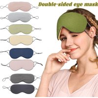 Double-Sided Warm And Cool Sleeping Eye Mask Travel Nap Light-Proof Eye Mask Soft Skin-Friendly Healthy Earmuffs Unisex