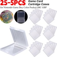25-5PCS Plastic Game Card Cartridge Cases Transparent Anti Dust Cover Storage Boxes for Nintendo Game Boy Color Pocket GBC GBP