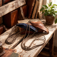 2026 NEW 1PCS Handmade Leather Shepherd Sling Old-Fashioned Throwing Sling Slingshot for Outdoor Sports Hunting Accessories