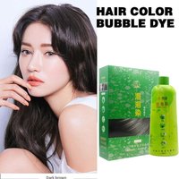 Shampooing sans bord 3 en 1, colorant pour cheveux noirs, coloration, nourrit, longue durée pour hommes et femmes, colorant pour cheveux gris à bulles, 500ml