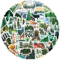 Forest Stickers |50Pcs Forest Trees Animals Waterproof Vinyl Decals for Water Bottles Bicycle Laptop