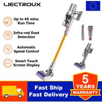 Schnurloser Handstaubsauger Liectroux i10, Smart Dust Sensing, 250W BLDC, 27Kpa Saugkraft, farbiger Touchscreen, LED-Scheinwerfer, abnehmbarer Akku, 45 Minuten Laufzeit, leichter Handstaubsauger für