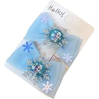 2pcs Ice and Snow Children's Hair Clip ins Princess Wind Girl Hair Accessories Cute Elsa Princess Children's Pair Clip