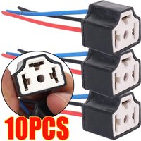 H4 Car Bulb Lampholder 3-hole Ceramic Wire Wiring Car Headlight Bulb Light Beam Socket Plug Auto Light Accessories 2/4/6/10pcs