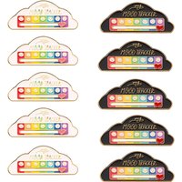 10 PCS Mixed Loading My Social Battery Pin Facial Expression Badge For Women Mood Conversion Energy Brooch back-to-school season