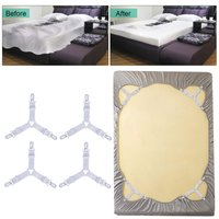 Heavy Duty Bed Sheet Holder Straps Adjustable Elastic Clips Fasteners Mattress Gripper Suspenders for Home Bedding Hotel RV