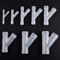 5~50Pc 4~12mm Plastic Oblique Y-Type Tee Connector Aquarium Tank Air Pump Aerator Fittings Garden Irrigation Pagoda Hose Joint