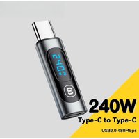 240W USB C to USB C Adapter Digital Display Type-C OTG Connector PD Fast Charging Power Data Adapter For MacBook Samsung Laptop