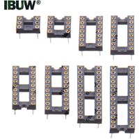 5PCS Round Pin DIP IC Socket Assorted Sizes DIP6 DIP8 DIP14 DIP16 DIP18 DIP20 DIP24 Narrow / Wide DIP28 Narrow Wide for PCB