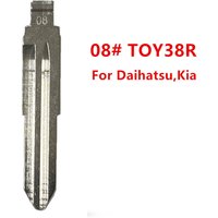 10pcs 08# TOY38R Metal Uncut Blank Flip Remote Key Blade for Daihatsu Kia for Keydiy KD Xhorse VVDI JMD Remote Car Key Blank