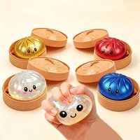 Glitter Dumpling Soft Simulated Bun Fidget Squeeze Toy Stress Relief Birthday Party Favors Creative Gifts for Adults Friends