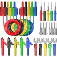 Banana Plug Test Line Multi functional Combination Kit/Crocodile Clip/6mm Insert/Special Tip Probe Cleqee P1050B