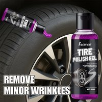 KJM Tire Polish Gel & Wax - Fast-Acting Rubber Shine Restorer, Mild Formula with Chemical-Based Crack Repair, Tire Conditio