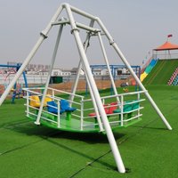 Hot Sale Unpowered Amusement Park Project Funfair Rides Simple Mini Pirate Ship Without Power
