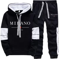 Hot Sales 2026 Spring Comfortable Quality Casual Men's Hooded Tracksuit Outdoor Daily Sports Single Sweatshirts And Sweatpants