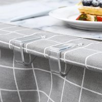 8pcs/16pcs, Tablecloth Fixture, Clear Plastic Tablecloth Clips - Transparent Table Cloth Hold Down Clips For Indoor And Outdoor