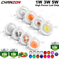 1W 3W 5W High Power Smd Led Chip 1 3 5 Watt Warm Natural Cool White Uv Orange Red Blue Green Cob Light Emitter Diode Bulbs Bead