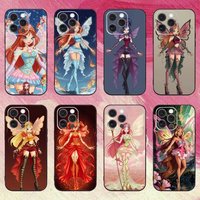Girl W-Winx Clubs Phone Case For iPhone17,16,15,14,13,12,11 Plus,Pro Max Soft Black Cover