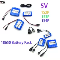 5V 18650 Lithium Battery 1s2p 1s3p 1s4p for Microcontroller LED Outdoor Light Bluetooth Speaker Audio Backup Power Supply
