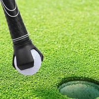 Golf Ball Pick Up Clamp - Rubber Zinc Alloy Practical Golf Training Aids Supplies Accessories Tool
