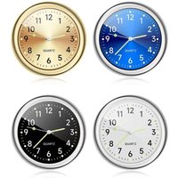 1PC Mini Quartz Glow Decorative Car Clock Stick-On Analog Dashboard Time Watch for Vehicle Decoration