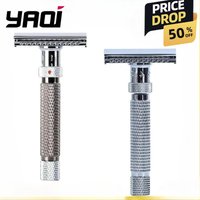 Razor Yaqi Men's Adjustable The Final Cut Chrome Safety Razor For Men High Quality Fashion Shaving Beard Razor New
