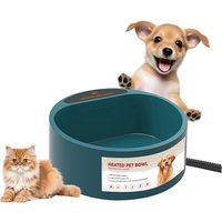 Dog Heated Water Bowl Pet Thermostatic Dog Bowl for Cats Dogs Chicken Birds Outdoor Winter Dog Bowl 2.2L Water Bottle