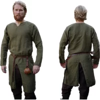 Medieval Linen Tunic Men's Tarbard Surcoat Halloween Warrior Tabard Costume For Adult