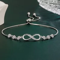 Hot popular designer 925 Sterling Silver Crystal Bracelets for Women Fashion Jewelry Party Wedding Accessories Christmas Gifts
