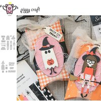 Piggy Craft metal cutting dies cut die mold Halloween girl Scrapbook paper craft knife mould blade punch stencils dies