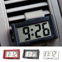 Mini Digital Clock Car Dashboard LED Display Time Watch Self Adhesive Ornament Mini Electronic Auto Clocks Car Accessories