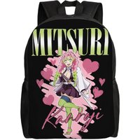 Bandai backpacks Demon Slayer Kimetsu no Yaiba Mitsuri Kanroji Love Heart Daypack mochila Hiking Zipper Closure Rucksack