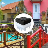 LED Solar Fence Street Lamp Easy Installation Waterproof Landscape Lighting Switch Control Lawn Walkway Lighting for Home Garden