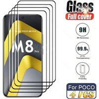 4 PCS Tempered Glass For Xiaomi POCO M8 Pro Glass Protector Film Curved Screen POCO M8 Pro Tempered Glass Anti fingerprint