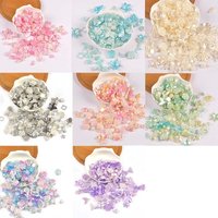 50g/bag 1-4cm Rose/Bow/Butterfly/Mermaid Embellishment Flatback Resin Embellishment DIY Jewerly Supplies Handmade Crafts Decor