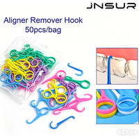 50pcs/pack Removal Elastic Hook Aligner Remover Hook For Orthodontic Braces Invisalign Removable Braces Portable Oral Care Tools