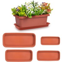 1Pcs Heavy Duty Rectangle Flower Pot Plastic Tray Saucers Plant Saucer Drip Trays Indoor Outdoor
