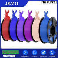 Filament PLA PLUS 2.0 pour imprimante 3D JAYO, 6 rouleaux, sans bulles, sans tiraillements, lisse, couleurs multiples, accessoires pour imprimante 3D pour l'impression 3D