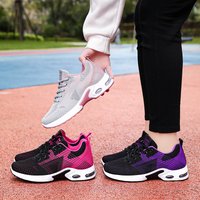 Women's Running Shoes Large Size Spring New Casual Breathable Lace-Up Air Cushion Sports Sneakers