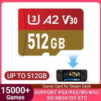 512G/256G Game Card For Steam Deck Batocera 40 with 30+Emulators 15000 Games Memory Card for PS3/PS2/PS1/PSP/WII/WIIU/XBOX/SS/DC
