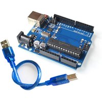 high quality One set UNO R3 Official Box ATMEGA16U2+MEGA328P Chip For Arduino UNO R3 Development board + USB CABLE